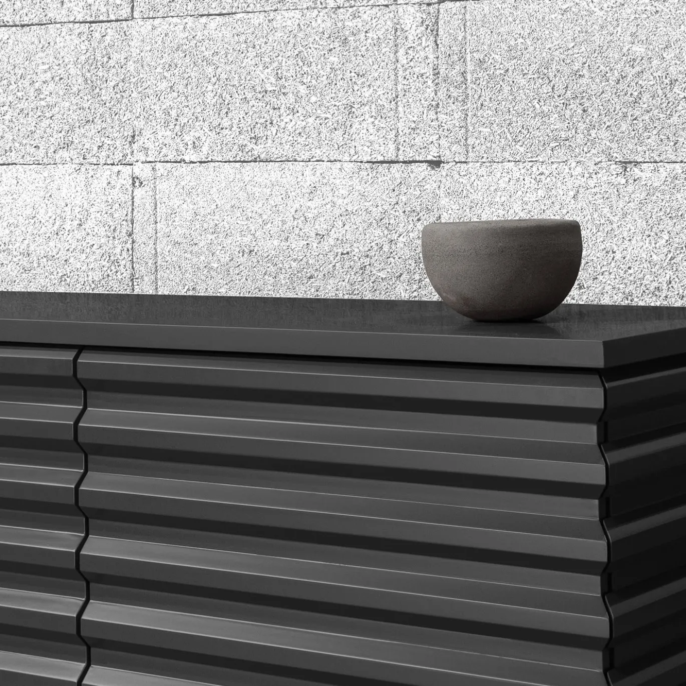 B-SIDE Credenza a 4 ante grigio ardesia