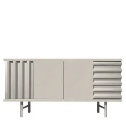 B-Side Credenza a 2 ante in MDF bianco perla