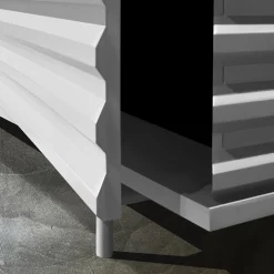 B-Side Credenza a 2 ante in MDF bianco perla