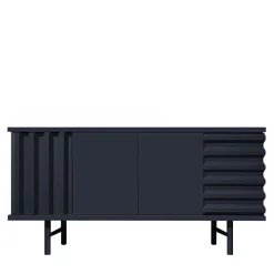 B-Side Credenza a 2 ante in MDF blu profondo