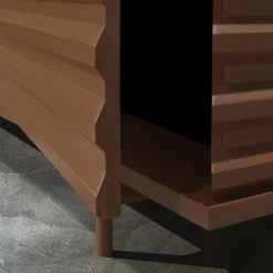 B-Side Credenza a 2 ante in MDF color marrone ruggine