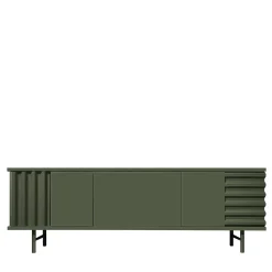 B-Side Credenza a 3 ante in MDF verde rosmarino