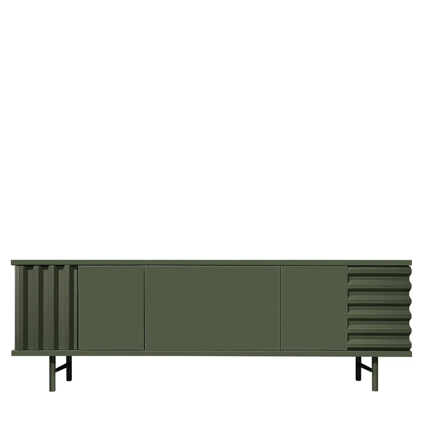 B-Side Credenza a 3 ante in MDF verde rosmarino