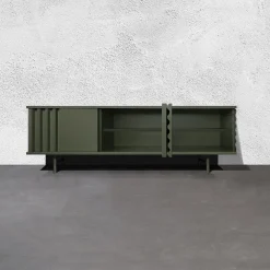 B-Side Credenza a 3 ante in MDF verde rosmarino