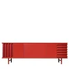 B-SIDE Credenza a 3 ante rosso fuoco