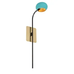 B'Tulip Sconce turchese e foglia d'oro