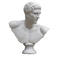 Busto del Discobolo in Gesso Bianco