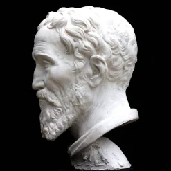 Busto Michelangelo in Gesso Bianco