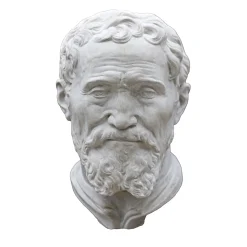 Busto Michelangelo in Gesso Bianco