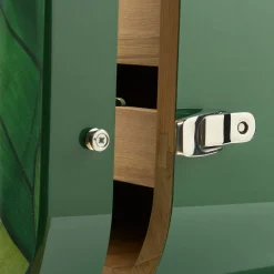 Cabinet umidificatore Opera lucido con fantasia di foglia di tabacco