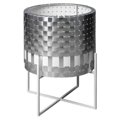 Cachepot in metallo argentato Galatea