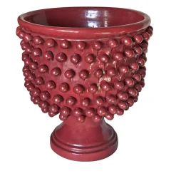 Cachepot rosso strutturato