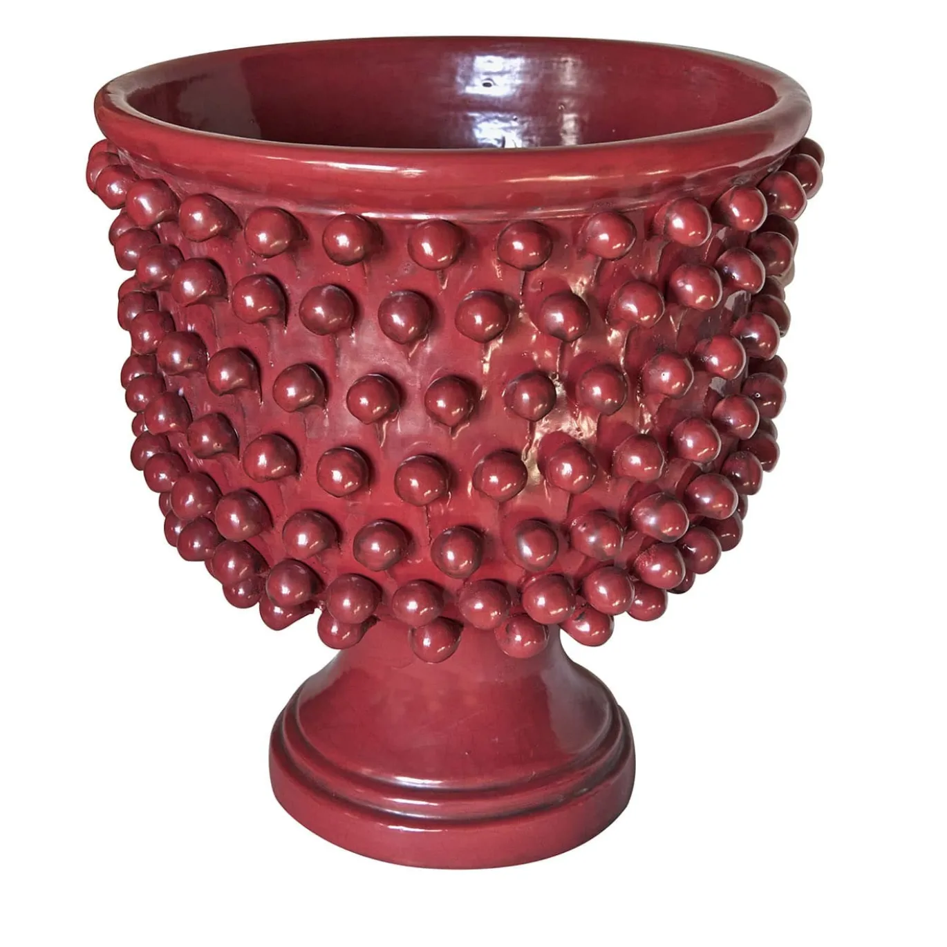 Cachepot rosso strutturato