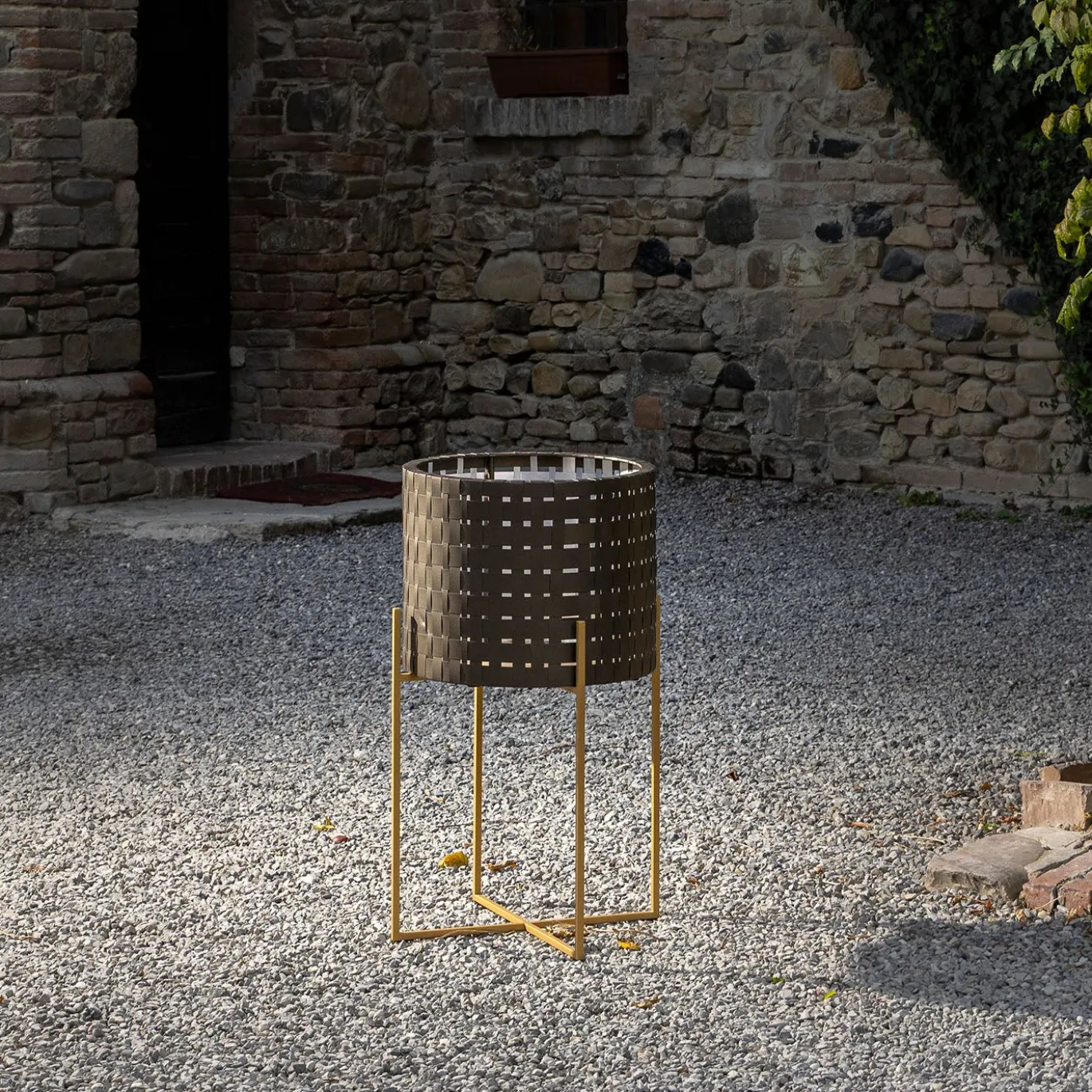 Cachepot Vitis Nexum oro e marrone