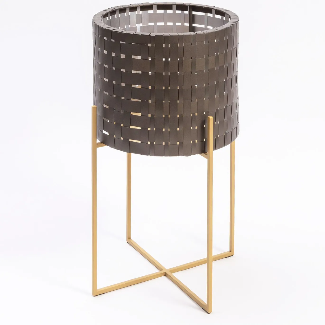 Cachepot Vitis Nexum oro e marrone