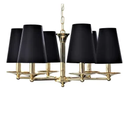 candelabro a 6 luci nero AMANDA