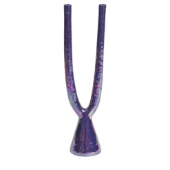 Candelabro Beta in ceramica viola