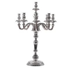 Candelabro Fiamme a nove bracci in argento sterling