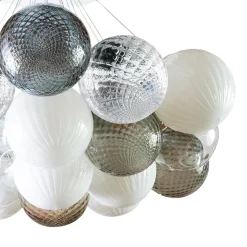 Candelabro in vetro Balloton multicolore con diciannove luci