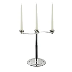 Candelabro Soffio a 3 candele in argento