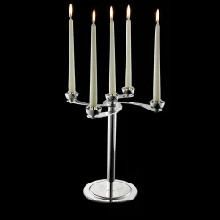 Candelabro Soffio a 5 candele in argento
