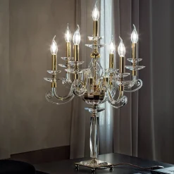 Candelabro trasparente Alicante 7 luci