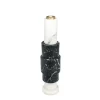 Candeliere alto in marmo bianco e nero di Jacopo Simonetti