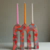 Candeliere decorativo Double-Face in terracotta multicolore