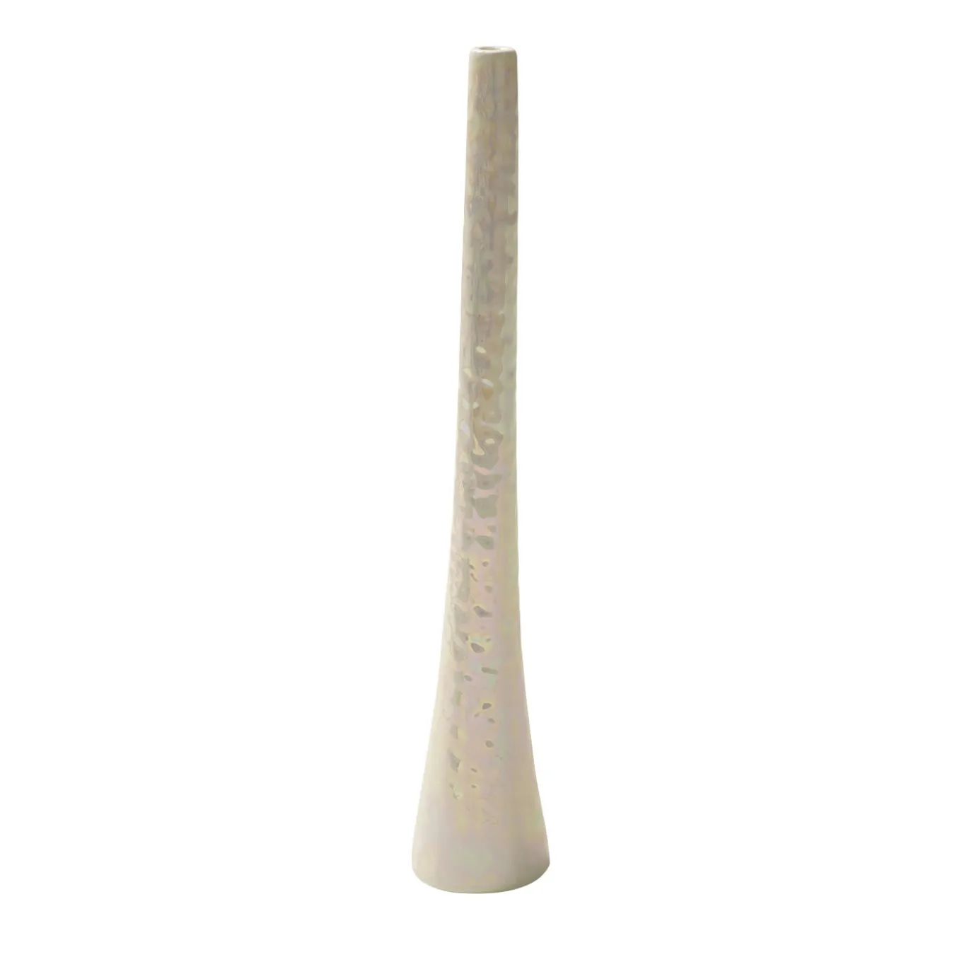 Candeliere Omega in ceramica bianca