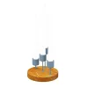 Candeliere Transitorio a 4 bracci Baby Blue/Giallo Siena