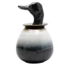 Canopo Anatra Vaso bianco e nero #1