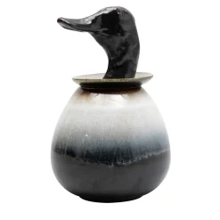 Canopo Anatra Vaso bianco e nero #1