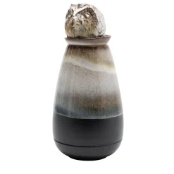 Canopo Civetta Vaso bianco e nero