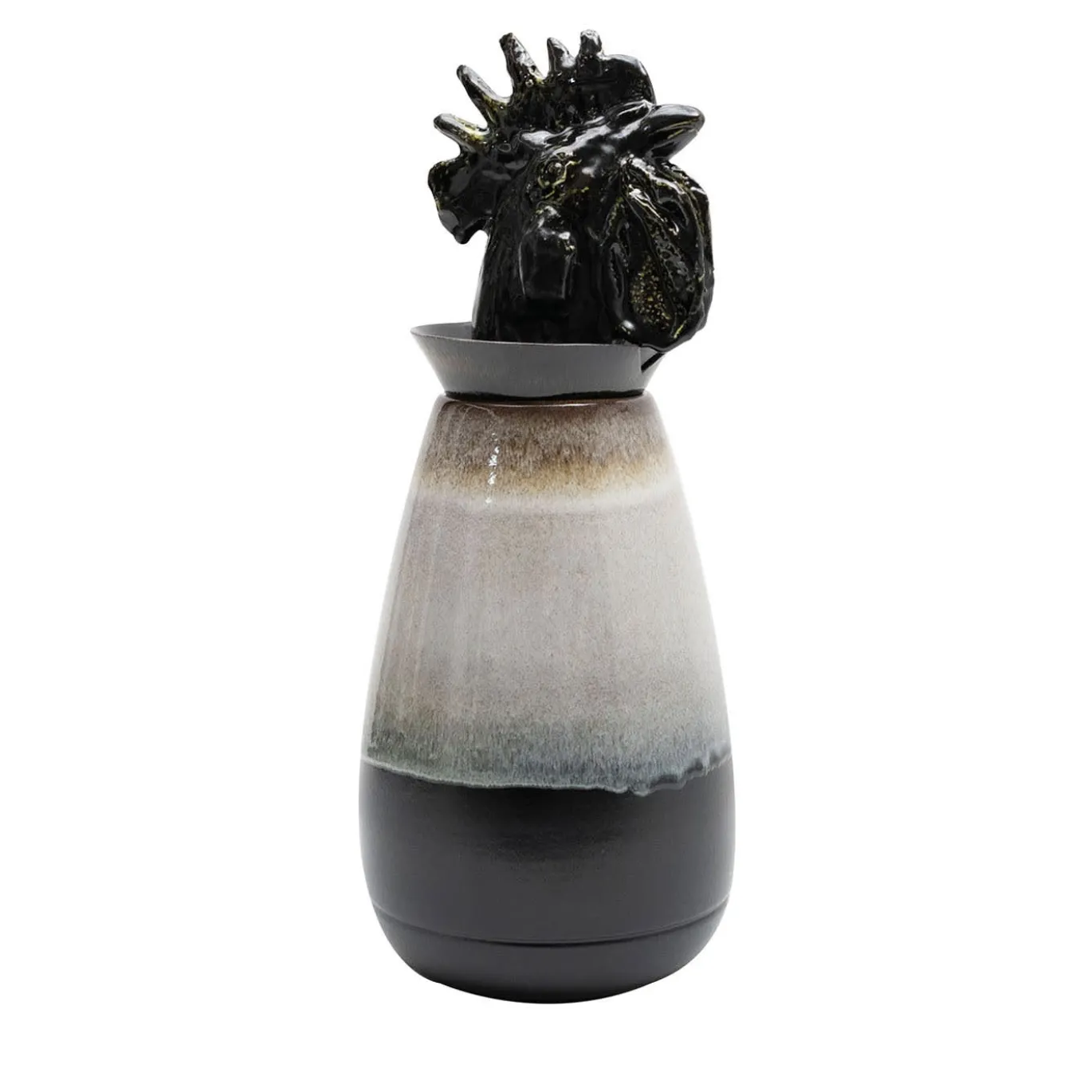 Canopo Gallo Vaso bianco e nero #2