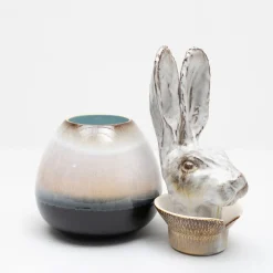 Canopo Lepre Vaso a S bianco e nero