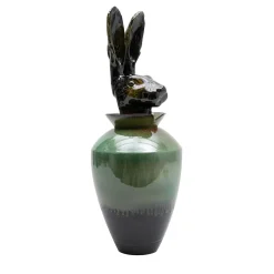 Canopo Lepre Vaso nero e verde #3