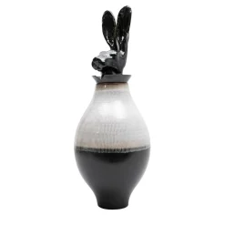 Canopo Lepre Vaso XL bianco e nero