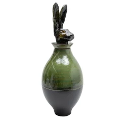 Canopo Lepre Vaso XL nero e verde
