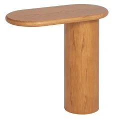 Cantilever L - Tavolino Laterale Ovale in Rovere Naturale