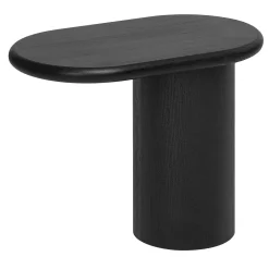 Cantilever S - Tavolino Laterale Ovale in Legno di Frassino Nero