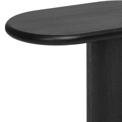 Cantilever S - Tavolino Laterale Ovale in Legno di Frassino Nero