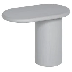 Cantilever S - Tavolo Laterale Ovale in Legno di Frassino Grigio