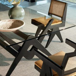 Capitol Complex Office Chair, Hommage à Pierre Jeanneret - Seduta in paglia di Vienna