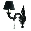Capodimonte 1 luce nera con paralume