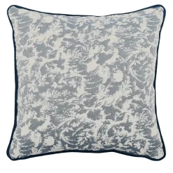 Carrè Blu e Bianco Cuscino Quadrato