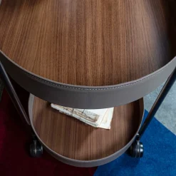 Carrello Bar Route in Noce Canaletto Marrone