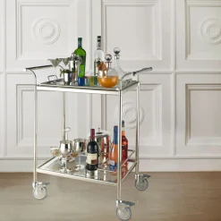 Carrello rettangolare con vassoio estraibile
