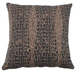 Carrè Marrone Animalier Cuscino Quadrato Jacquard