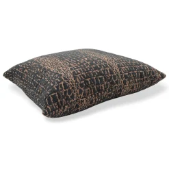 Carrè Marrone Animalier Cuscino Quadrato Jacquard