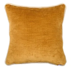 Carrè Oro Cuscino Quadrato in Velluto di Lino